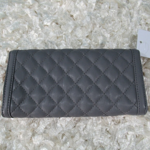 Love Moschino Gray Quilted Tri Fold Wallet - Picture 3 of 7
